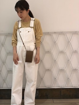 「Lee（リー）のアイテム（サロペット/オーバーオール）」を使った、yukakondoさん（レディース・159cm）の春コーディネート