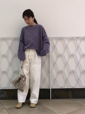 「SEEALL（シーオール）のアイテム」を使った、yukakondoさん（レディース・159cm）の春コーディネート