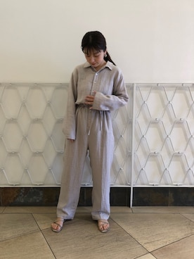 「URBAN RESEARCH（アーバンリサーチ）のアイテム（ルームウェア）」を使った、yukakondoさん（レディース・159cm）の春コーディネート