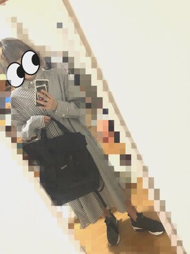 「BEAMS（ビームス）のアイテム（シャツワンピース）」を使った、こまつなさん（レディース・152cm）の夏コーディネート