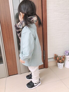 「アイテム（マフラー）」を使った、N★さん（キッズ・80cm）の冬コーディネート