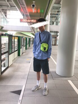 「CACO（カコ）のアイテム（バッグ）」を使った、houさん（メンズ・181cm）の春コーディネート