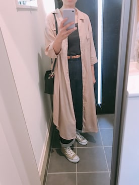 「JEANASIS（ジーナシス）のアイテム（シャツワンピース）」を使った、chankさん（レディース・163cm）の秋コーディネート