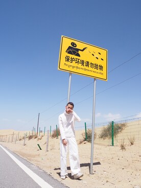 「ATTACHMENT（アタッチメント）のアイテム（アクセサリー）」を使った、微博：我家枢さん（メンズ・175cm）の夏コーディネート