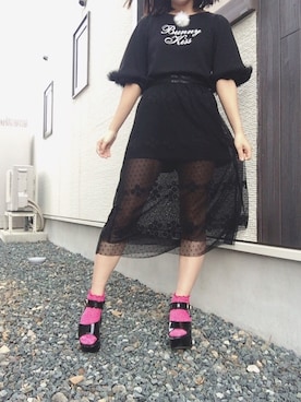 「axes femme POETIQUE（アクシーズファムポエティック）のアイテム（スカート）」を使った、そっちゃんさん（レディース・163cm）の春コーディネート