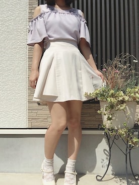 「ラベンダー」｜そっちゃんさん（レディース・163cm）の春コーディネート