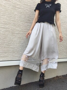「axes femme POETIQUE（アクシーズファムポエティック）のアイテム（Tシャツ/カットソー）」を使った、そっちゃんさん（レディース・163cm）の春コーディネート