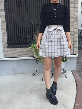 「axes femme（アクシーズファム）のアイテム（アンサンブル）」を使った、そっちゃんさん（レディース・163cm）の夏コーディネート