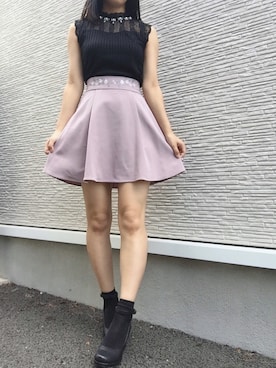 「axes femme（アクシーズファム）のアイテム（タンクトップ）」を使った、そっちゃんさん（レディース・163cm）の夏コーディネート
