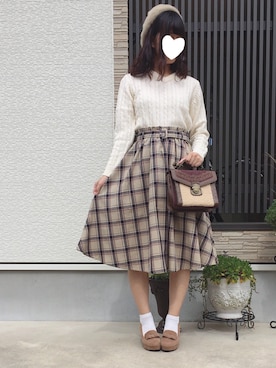 「axes femme（アクシーズファム）のアイテム（ショルダーバッグ）」を使った、そっちゃんさん（レディース・163cm）の秋コーディネート