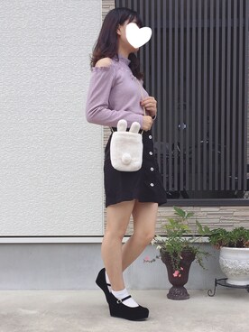 「axes femme POETIQUE（アクシーズファムポエティック）のアイテム（Tシャツ/カットソー）」を使った、そっちゃんさん（レディース・163cm）の秋コーディネート