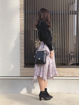「SEVENDAYS=SUNDAY（セブンデイズサンデイ）のアイテム（チュニック）」を使った、そっちゃんさん（レディース・163cm）の冬コーディネート