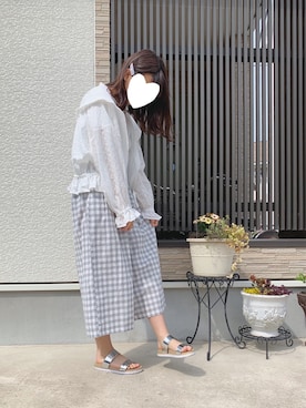 「コットンレース」｜「アイテム（ジャケット/アウター）」を使った、そっちゃんさん（レディース・163cm）の春コーディネート