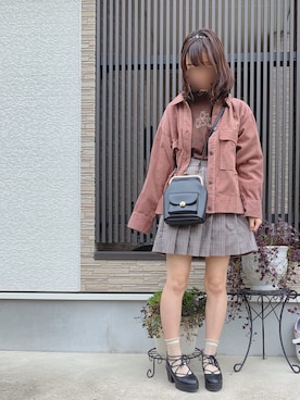 「SEVENDAYS=SUNDAY（セブンデイズサンデイ）のアイテム（ブルゾン）」を使った、そっちゃんさん（レディース・163cm）の秋コーディネート
