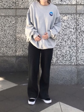 「CHUCK（チャック）のアイテム」を使った、おてまるさん（レディース・160cm）の冬コーディネート