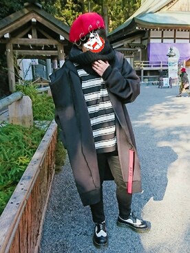 「rovtski（ロフトスキー）のアイテム（ジャケット/アウター、ブラック系）」を使った、MASAさん（メンズ・160cm）の冬コーディネート