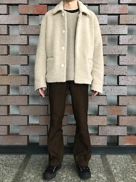 「yoke」｜「アイテム（ブルゾン）」を使った、piraさん（メンズ・167cm）の冬コーディネート