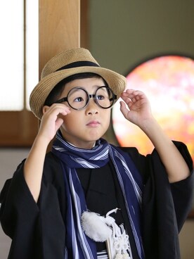 「アイテム（浴衣）」を使った、Peko*mamaさん（キッズ・125cm）の冬コーディネート