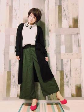 「H&M（エイチ・アンド・エム）のアイテム（アクセサリー、ブラック系）」を使った、ｙａｔｏさん（レディース・163cm）の春コーディネート
