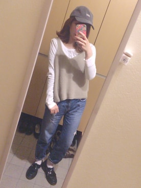 「アイテム（キャミソール、ベージュ系）」を使った、❥❥Naaさん（レディース・158cm）の春コーディネート