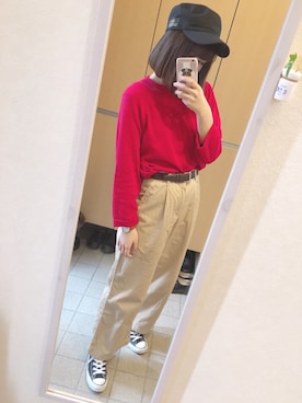 「Alpha Industries（アルファインダストリーズ）のアイテム（帽子）」を使った、❥❥Naaさん（レディース・158cm）の春コーディネート