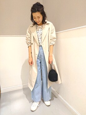 「LEPSIM（レプシィム）のアイテム（トレンチコート）」を使った、ayaさん（レディース・162cm）の春コーディネート