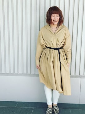 「アイテム（シャツワンピース）」を使った、ふじっこ。さん（レディース・160cm・20代）の夏コーディネート