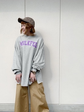「Guess（ゲス）のアイテム（アナログ腕時計）」を使った、ふじっこ。さん（レディース・159cm）の春コーディネート