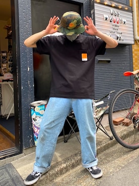 「JSF（ジェイエスエフ）のアイテム（帽子）」を使った、RYOさん（メンズ・168cm）の春コーディネート