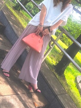 「PT（ピーティ）のアイテム（ブレスレット）」を使った、yumi✨さん（レディース・154cm）の夏コーディネート