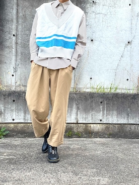 「neonsign」｜「アイテム（ブーツ）」を使った、ーさん（メンズ・182cm）の春コーディネート