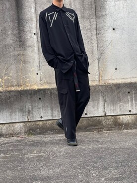 「SYU.HOMME/FEMM（シュウ）のアイテム」を使った、ーさん（メンズ・182cm）の春コーディネート