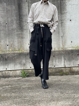「SYU.HOMME/FEMM（シュウ）のアイテム」を使った、ーさん（メンズ・182cm）の春コーディネート