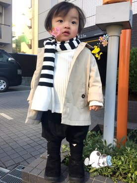 「TWIN-SETのアイテム」を使った、☆RandM☆さん（キッズ・80cm）の冬コーディネート