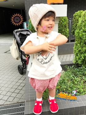 「Cienta（シエンタ）のアイテム（サンダル）」を使った、☆RandM☆さん（キッズ・80cm）の夏コーディネート