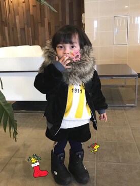 「ARCH & LINE（アーチアンドライン）のアイテム（ジャケット/アウター）」を使った、☆RandM☆さん（キッズ・90cm）の秋コーディネート