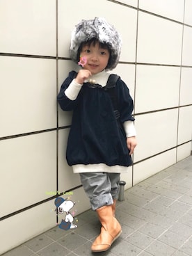 「UJU（ウジュ）のアイテム」を使った、☆RandM☆さん（キッズ・90cm）の春コーディネート