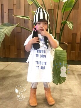 「chocolatesoup（チョコレートスープ）のアイテム」を使った、☆RandM☆さん（キッズ・90cm）の夏コーディネート
