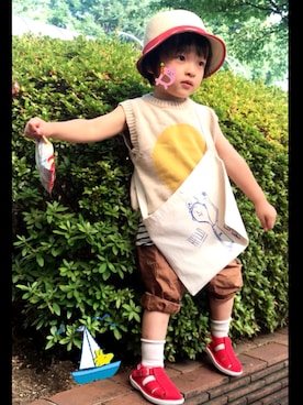 「Cienta（シエンタ）のアイテム（サンダル）」を使った、☆RandM☆さん（キッズ・90cm）の夏コーディネート