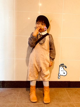 「little creative factory （リトルクリエイティブファクトリー）のアイテム」を使った、☆RandM☆さん（キッズ・90cm）の春コーディネート