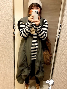 「Yohji Yamamoto（ヨウジヤマモト）のアイテム（ニットキャップ/ビーニー）」を使った、☆RandM☆さん（キッズ・100cm）の秋コーディネート