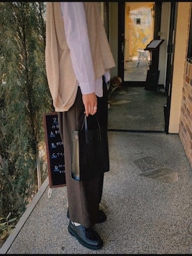 「stein（シュタイン）のアイテム（ベスト）」を使った、りょーごさん（メンズ・183cm）の冬コーディネート