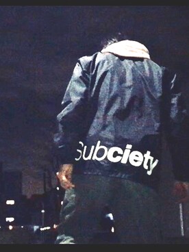 「Subciety（サブサエティ）のアイテム（ナイロンジャケット）」を使った、SH1M0N.Kさん（メンズ・182cm）の冬コーディネート