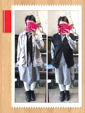 「chocol raffine robe（ショコラフィネローブ）のアイテム（シャツワンピース）」を使った、Ai♡myさん（レディース・160cm）の春コーディネート