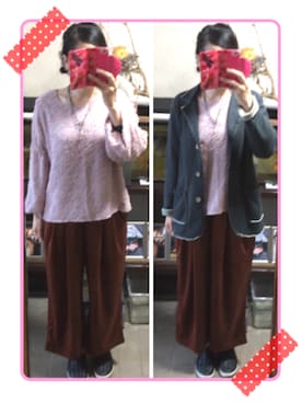 「ECCO」｜「アイテム（スリッポン）」を使った、Ai♡myさん（レディース・160cm）の秋コーディネート