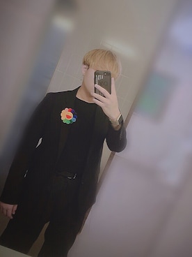 「ジャケット」｜「アイテム（おもちゃ）」を使った、あまぐもさん（メンズ・165cm）の夏コーディネート