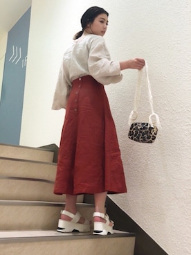 「スニーカーソールサンダル」｜SNIDEL_official_snapさん（レディース・160cm）の夏コーディネート