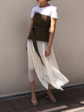 「snidel」｜SNIDEL_official_snapさん（レディース・160cm）の夏コーディネート