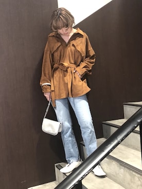 「スナイデル」｜「アイテム（その他アウター）」を使った、SNIDEL_official_snapさん（レディース・160cm）の冬コーディネート