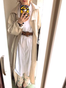 「BACKS（バックス）のアイテム（ジャケット/アウター）」を使った、Ayanoさん（レディース・160cm）の春コーディネート
